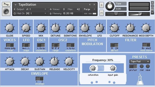 BassStation Sampled on Tape for Kontakt