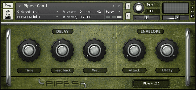 Pipes sample library for Kontakt