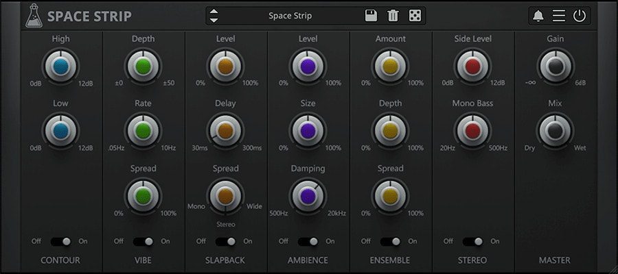 Space Strip - Modular Channel Strip Plugin - GUI