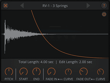 Springs - Spring Reverb Plugin - Impulse Response Editor Page