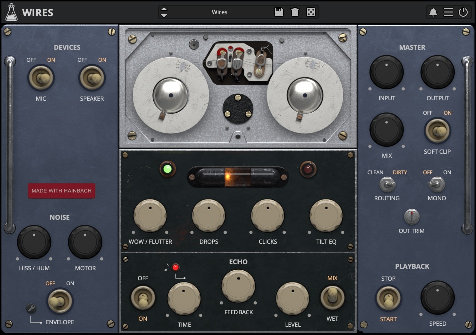 Wires, Soviet Wire Recorder Echo Plugin - Hainbach
