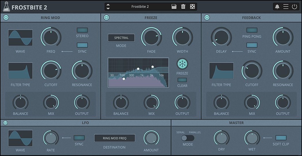 Spectral Freeze, Ring Modulation, Feedback Plugin