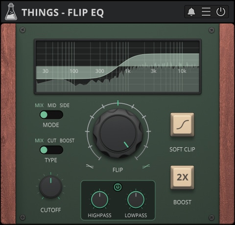 Things - Flip EQ, Tilt EQ with Mid/Side Plugin - GUI