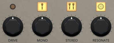 Gong Amp Mixer, Drive, Mono, Stereo, Resonate