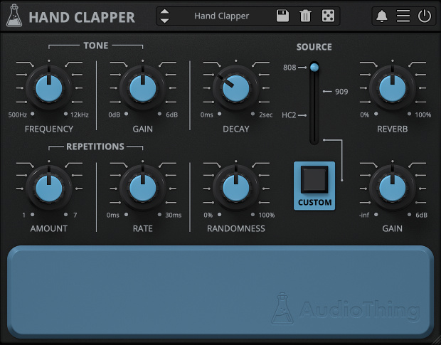 Hand Clapper Plugin GUI (VST, AU, AAX)