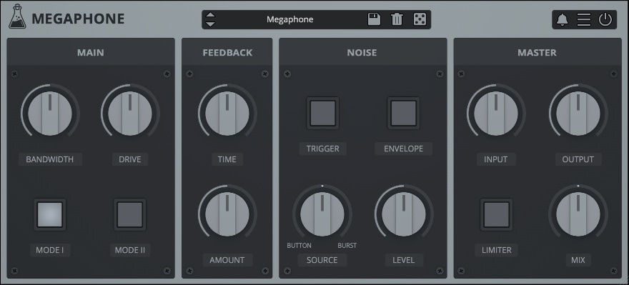 Megaphone - Bullhorn / Loudspeaker Simulation Plugin - GUI