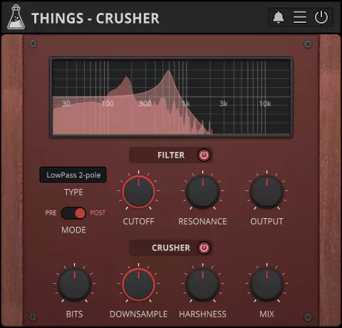 Things - Crusher, Bit Crusher and Filter Plugin - GUI