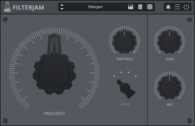 Filterjam - Multiband Resonant Filter Plugin - GUI