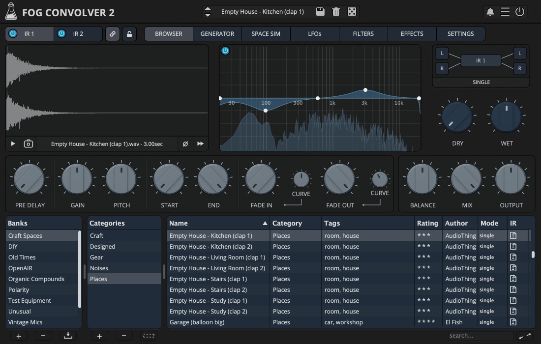 Fog Convolver 2, Creative Convolution Reverb Plugin