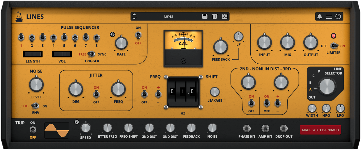 Lines, Experimental Multieffect and Feedback Synthesizer Plugin - Hainbach - VST2, VST3, AU, AAX, CLAP