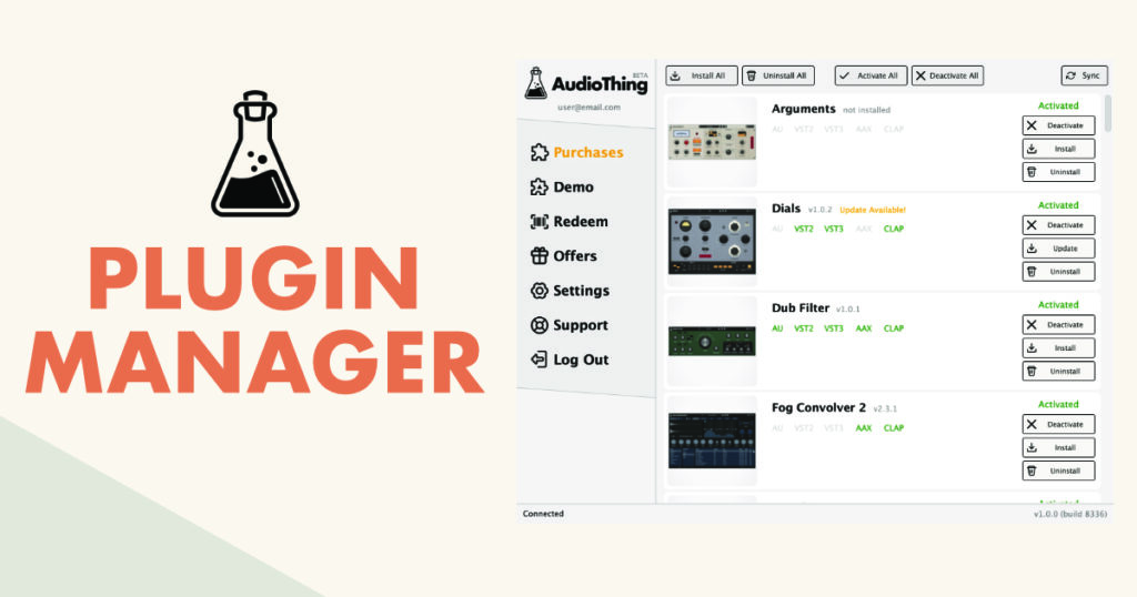 Plugin Manager Install Update Manage Audiothing