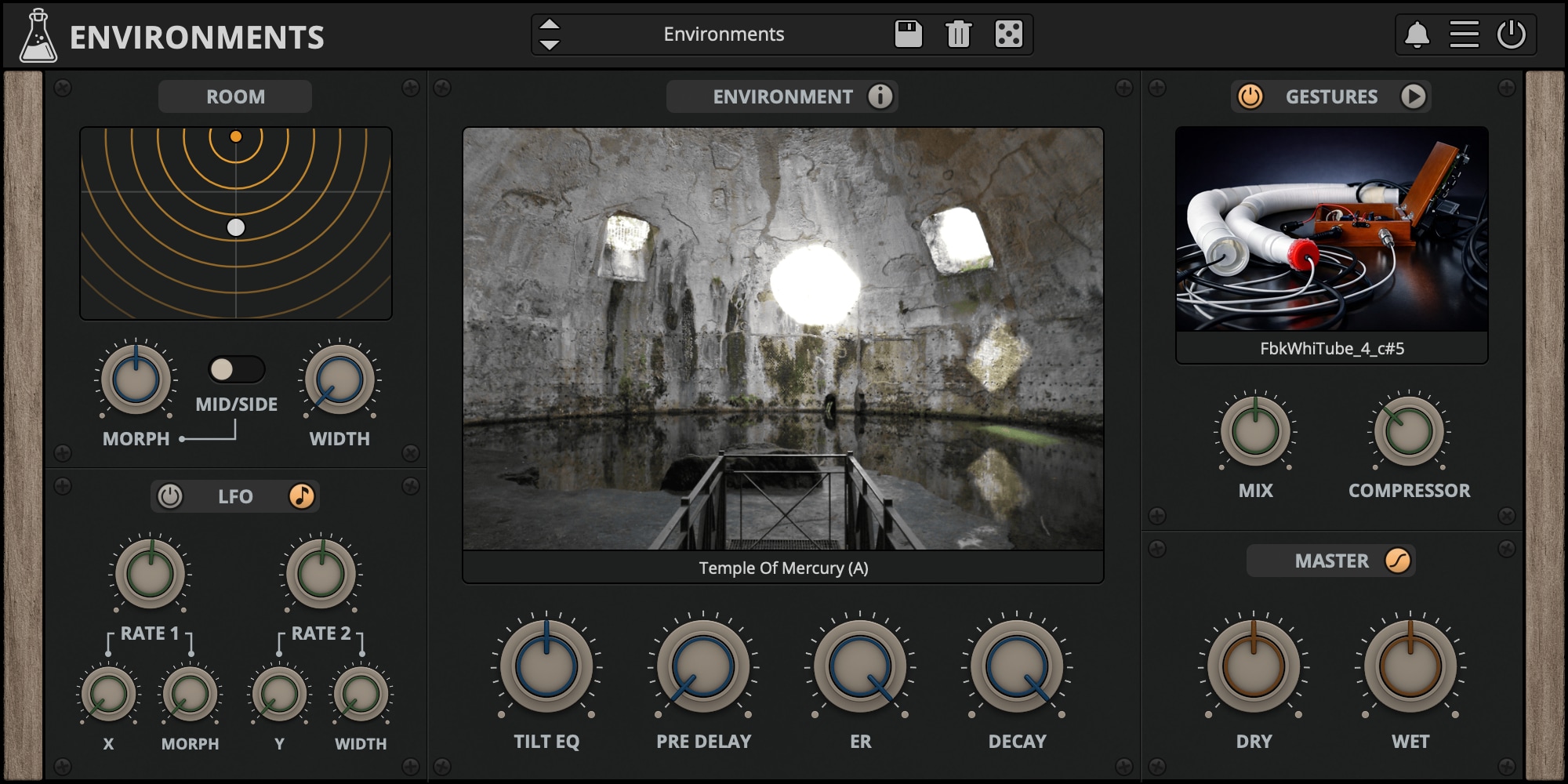 Environments, Acoustic Spaces Reverb Plugin (VST, AU, AAX, iOS)