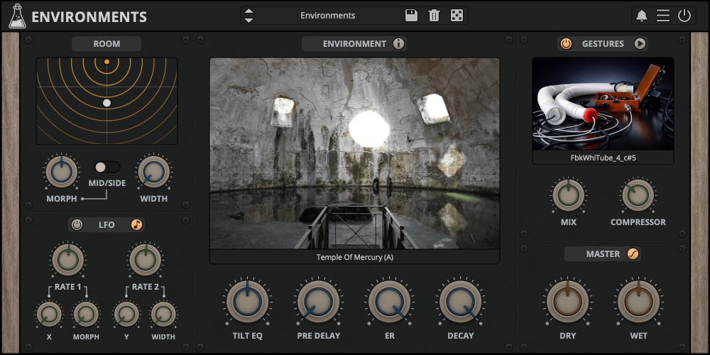 Environments, Acoustic Spaces Reverb Plugin (VST, AU, AAX, iOS)